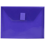 JAM PAPER Plastic Envelopes with Hook & Loop Closure Index 5 1/2 x 7 1/2 Purple 12/Pack