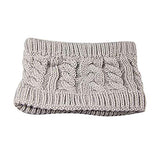 El Regalo Woolen Knitted Headwrap Ear Warmer Hair Muffs Band For Unisex (Grey)