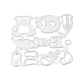 Merishopp Diy Baby Accessories Metal Cutting Dies Stencils Template Mould For Diy Scrapbook Photo Album Paper Craft Baby Shower