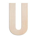 MGTECH 17 Inch Large Wooden Letter U, 1/4 in Thick Big Wood Letter for Crafts and Wall Decor