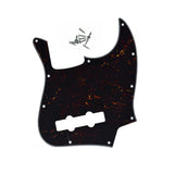 KAISH 4 String J Bass Style Pickguard Bass Pick Guard Scratch Plate for Jazz J Bass made in USA/Mexico Dark Tortoise