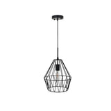 Living District Candor 1-Light Mid-Century Metal Pendant In Black