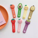 Quira Reusable Cable Ties, Cute Cartoon Flower Fruit Animal Cord Ties For Office, Homeroom, School, Computer, Travel Use (Pack O