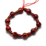 10 Sets Natural Stone Buddha Mala Guru Bead Set 10mm 3 Hole Gemstone Brecciated Jasper Energy Stone Prayer Bead for Mala Bracele