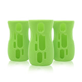Olababy Silicone Sleeve for Avent Natural Glass Bottles (Pack of 3) (8 oz, Green)