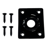 OVSAL Flat Bottom Jack Socket Plate Stainless Steel Flat Base Rectangle Output Jackplate Compatible with LP Les Paul TL Tele Tel
