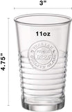 Bormioli Rocco Officina1825 Water Glasses (Set Of 6), 11 Oz, Clear