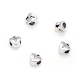 20pcs Heart Lock Large Hole Loose Beads (4.5mm Hole) Antique Silver Metal Spacer for DIY Craft Jewelry Making MEC-B2