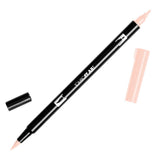Tombow 56598 Dual Brush Pen Art Marker, 850 Light Apricot, 1Pack. Blendable, Brush and Fine Tip Marker, Flesh
