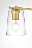 Living District Kacey 4-Light Iron & Glass Bath Sconce In Black/Clear