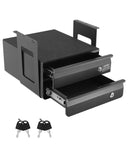 VEVOR 13 Wide Under Desk Drawer Slide Out, Under Table Pull-out Drawer Attachment, Hidden Desktop 2 Layer Storage Organizer, Loc