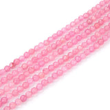 Adabele 180pcs Natural Strawberry Red Jade Healing Gemstone 4mm (0.16 Inch) Small Faceted Round Loose Beads Gem Stone Spacer for