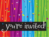 Creative Converting Cards Milestone Celebration Foldover Invitation, 4 x 5, Multicolor