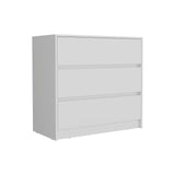 Tuhome Austin Three Drawer Dresser, Pull Out Mechanism-White