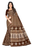 Tamaira Fashion Women's Plain Cotton Saree (2499_Coffee