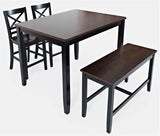 Jofran Asbury Park Dining Table Set, Counter Height, Black