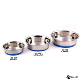 Heavy Non-Skid Stainless Steel Dog Bowls Pack by Max and Neo