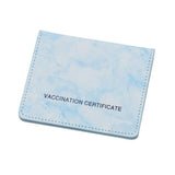 Calandis Vaccination Card Protector Slim Leather Wallet For Documents Sea Blue | Id & Document Holders | Womens Accessories