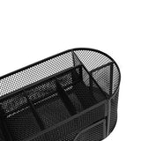 Neomate Metal Mesh Desk Organizer | Durable Office Supplies Caddy with Drawer for Home & Office | Desktop Organizer & Dcor | Bla
