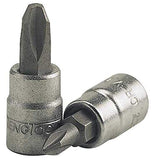 Teng Tools PH2 1/4 Inch Drive Phillips PH Chrome Vanadium Socket | Mechanic Tool | Hand Tool - M141302-C