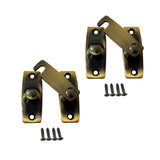 QCAA 2.5 x 2.65, Large, Heavy Solid Forged Brass Door Latch, 180 Degrees Flat Surface Mounting Door Latch Buckle for Doors & Win