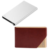 Style Shoes Metal With White Debit/Credit Atm|Combo Of 2| Card Holder (26072667)