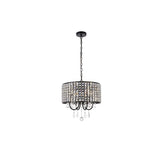 Living District Elise 4-Light Transitional Metal Pendant In Black