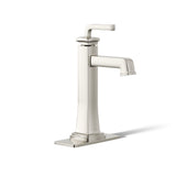 Kohler 26430-4-SN Riff Tall Single-Handle Bathroom Sink Faucet, 1.2 gpm, Vibrant Polished Nickel