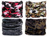 Madhavi Headband Head Wrap Bandana Headwear Face Mask Magic Scarf For Men & Women Set Of 4
