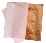 Mini Copper Leaf Sheets (100) + Gold Leaf Glue (50ml) (Combo Pack) 8x8 cm Gilding Foil Gold Foil Paper for Paintings, Arts Craft