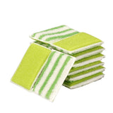ECO SHINE Bamboo Cleaning Sponge Green with Wire Scrubber Pad for Kitchen Utensils Dishwashing Multipurpose Reusable NonScratch