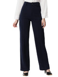 Kotty Womens Solid Polyester Blend Navy Blue Trousers (Navy Blue,34)
