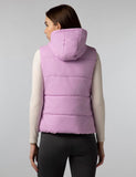 FYLTR Women's Sleeveless Puffer Jacket With Contrast Full Zipper - Hood With Contrast Lining | Side Pockets | Quilt Pattern | Casual Winterwear For Women,Royal Amethyst