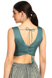 Soch Womens Teal V-Neck Tissue Princess Line Padded Blouse Teal 34