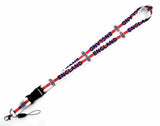 Pinstant England English UK British National Football Soccer Team International Sports Detachable 22 Neck Lanyard Keychain Holde