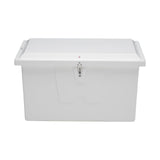 TAYLOR MADE PRODUCTS Stow N Go Small Fiberglass Deep Dock Box, White (27H x 46W x 26D) - Fiberglass construction, UV gelcoat fi