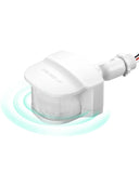 EDISHINE 240 Degree Motion Sensor, Replacement Motion Detector for Outdoor Lights, Adjustable Time & Detection Range Up to 60FT,