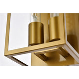 Living District Modern Home Decorative Voir 2 Lights Wall Sconce In Brass