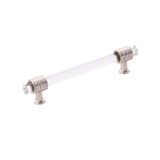 Belwith-Keeler B076307GL-14 Chrysalis Collection Pull, 5-1/16 Inch (128mm) Center to Center, Polished Nickel with Glass