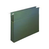 Staples Hanging File Pockets, 3.5 Expansion, Staight Cut, Letter Size, Standard Green, 4/Box (ST260828-CC)