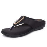 Ortho Joy Fancy Doctor Slippers | Stylish Chappal For Women | Comfortable Flat Sandals For Women Stylish (Black),Black,3,B09VT9CJW1