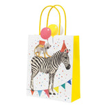 Talking Tables 8 x Safari Animal Themed Paper Party Bags for Girls & Boys Baby Shower | Jungle Zoo, Madagascar EcoFriendly Trea