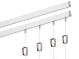 STAS Minirail Picture Hanging System Set Covers 19.69 ft of Wall Space Smallest Picture Rail & Art Hanging Gallery Kit for A