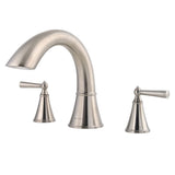 Pfister Saxton 2-Handle Roman Tub Trim, Brushed Nickel (RT65GLK)