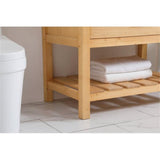 Elegant Decor Clement 36 Aluminum Mdf Single Bathroom Vanity In Natural Wood