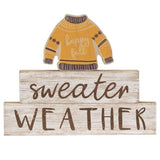 Hearthside Collection Fall Decor Sweater Weather Wood Stacking Blocks 3pc Set