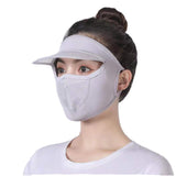 Locans Summer Protection Women Cap Mask | Uv Sun Protection Hat With Face Cover | Foldable Scarf Cum Mask For Outdoor, Cycling |