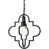 Elegant Lighting Living District Sandara 1 Light Pendant In Black