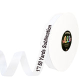 KIUMODIY Heat Transfer White Webbing 25mm/1 Inch Wide 50 Yards Polyester Blank Strap Printable Roll for Sublimation Lanyards