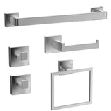 Bathroom Hardware Accessories Set of 5 Pieces, 15.6 Inch Bath Towel Bar Set, 304 Stainless Steel Bathroom Hardware Set, Towel Ra